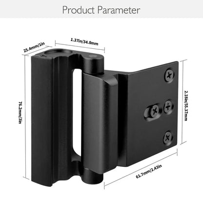 Home Security Door Latch in Sturdy Aluminum Alloy – Simple Installation