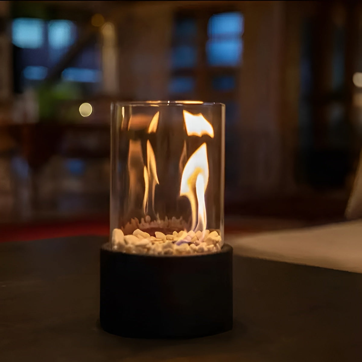 Tabletop Fire Pit - Round Design for Smokeless Flames