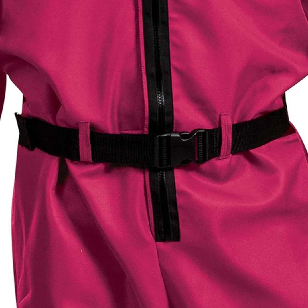 Hooded Jumpsuit and Full Face Mask Costume Set for Halloween