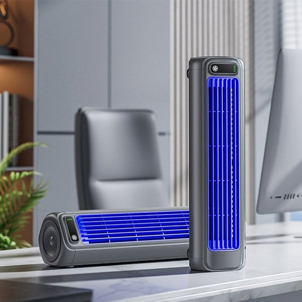 Compact Rechargeable Fan with 8-Hour Run Time and Whisper Quiet Design