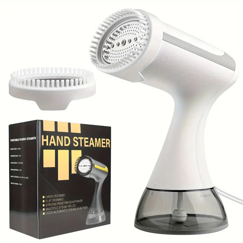 Compact Travel Garment Steamer - 1500W Power, Heats in 30 Seconds