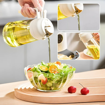 Precision Oil Dispenser with Stainless Steel Mist Nozzle, 7 Oz