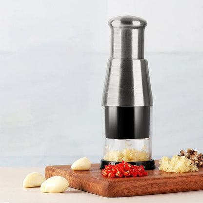 Adjustable Texture Control Garlic Cutter with Stainless Steel Blades