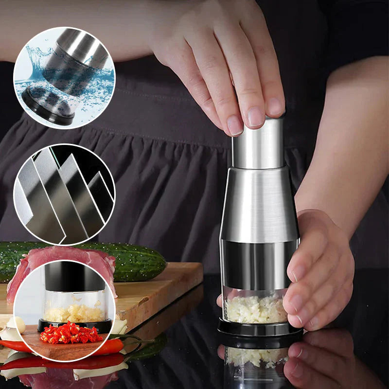 Effortless Garlic Cutter with Precision Blades and Comfortable Grip