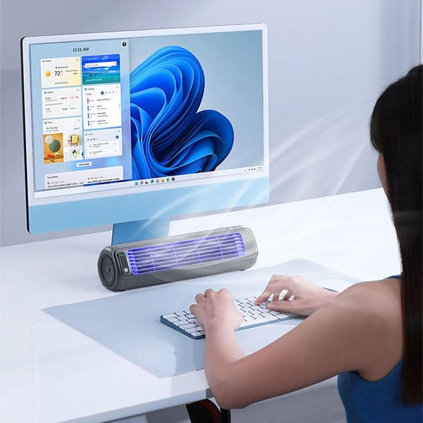 Compact Rechargeable Fan with 8-Hour Run Time and Whisper Quiet Design