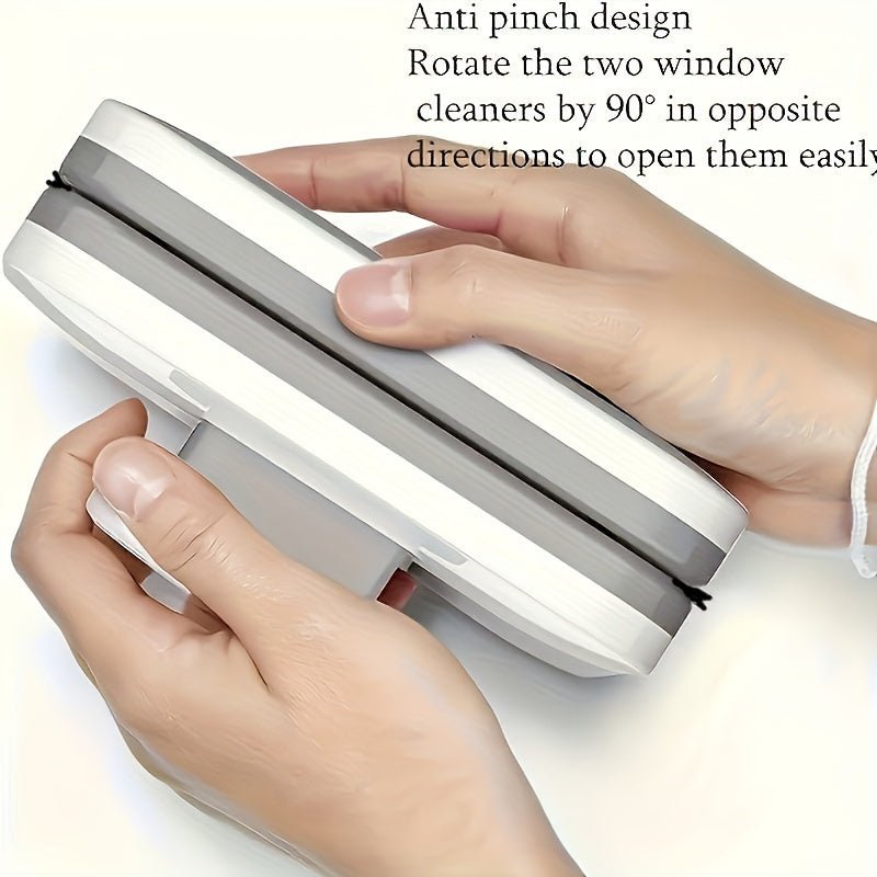 Smart Dual-Sided Window Cleaner with Safety String for Easy Use