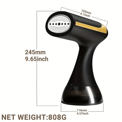 Compact Travel Garment Steamer - 1500W Power, Heats in 30 Seconds