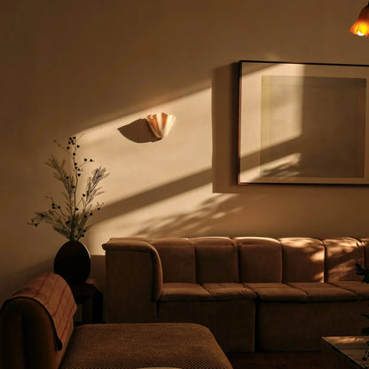 LED Wall Light in Art Deco Shell Design
