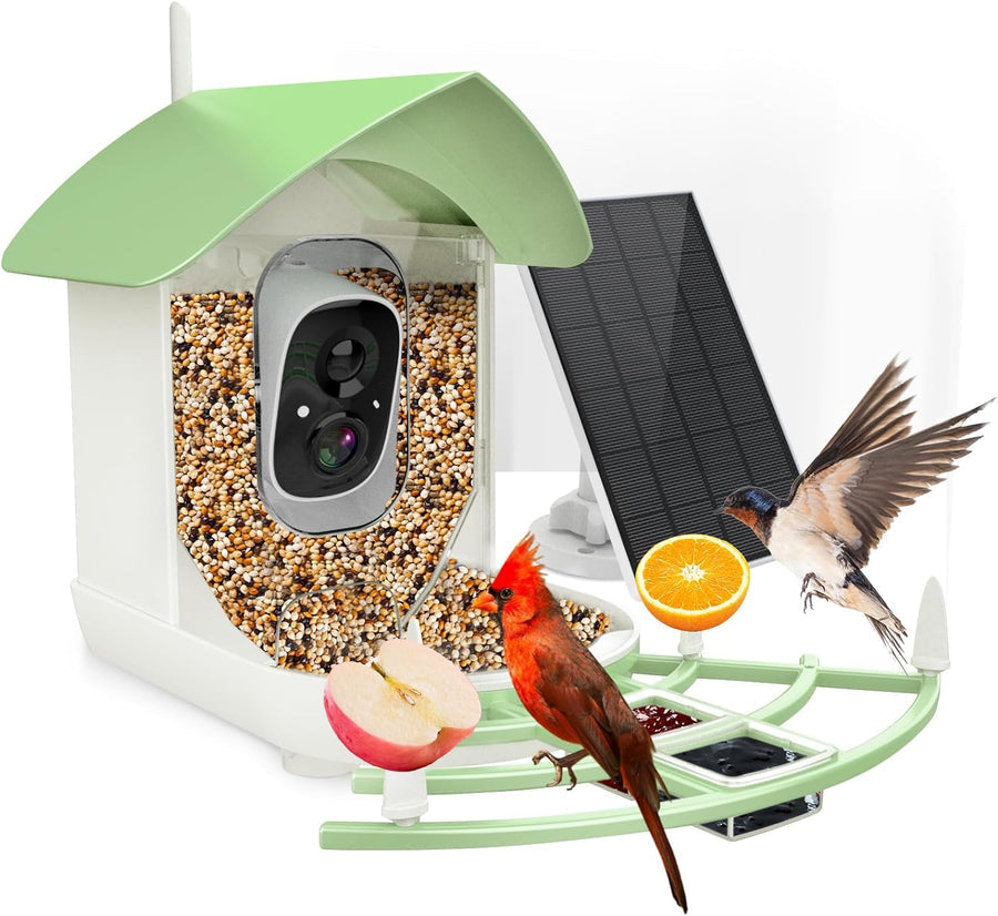 AvianVision Smart Feeder Camera with Solar Power & AI Detection