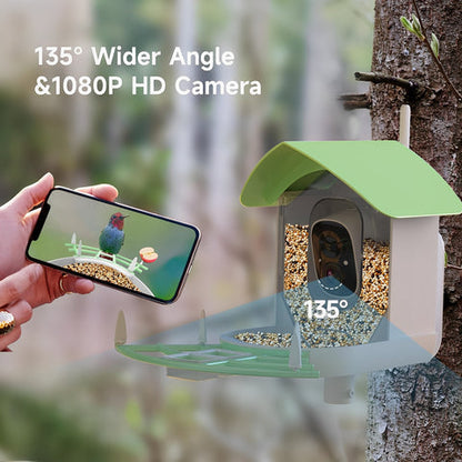 AvianVision Smart Feeder Camera with Solar Power & AI Detection