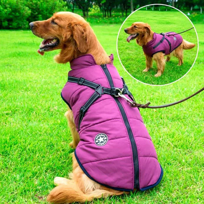 CozyPaws Waterproof Winter Dog Coat with Integrated Harness