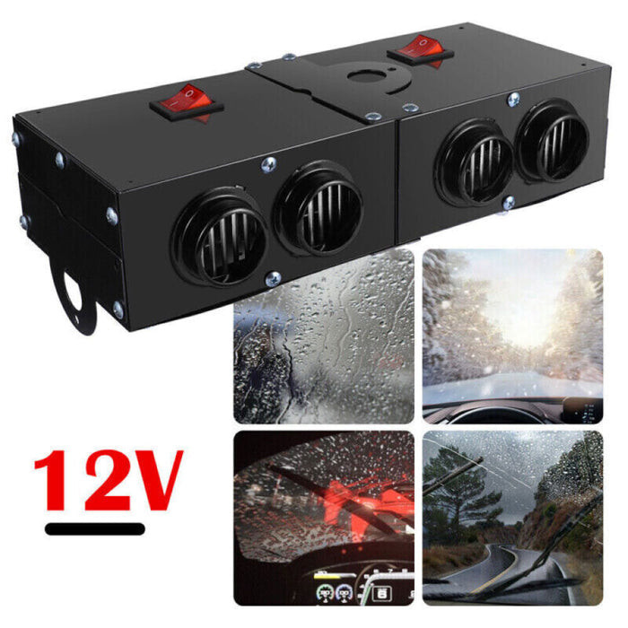 CozyDrive 500W Portable Car Heater with Dual Blower System