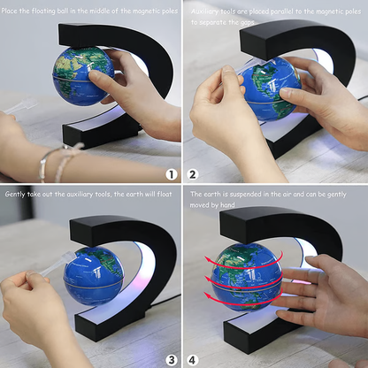 Illuminated Floating Earth Globe with Magnetic Levitation