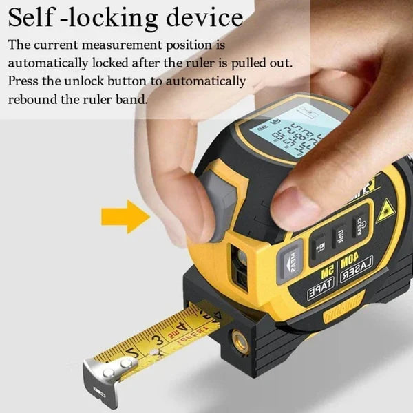 PrecisionPro 3-in-1 Laser Measurement Tool with LCD Display