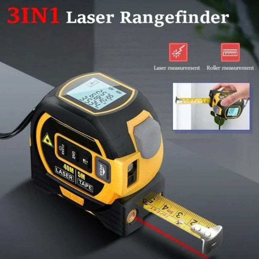 PrecisionPro 3-in-1 Laser Measurement Tool with LCD Display