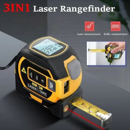 PrecisionPro 3-in-1 Laser Measurement Tool with LCD Display