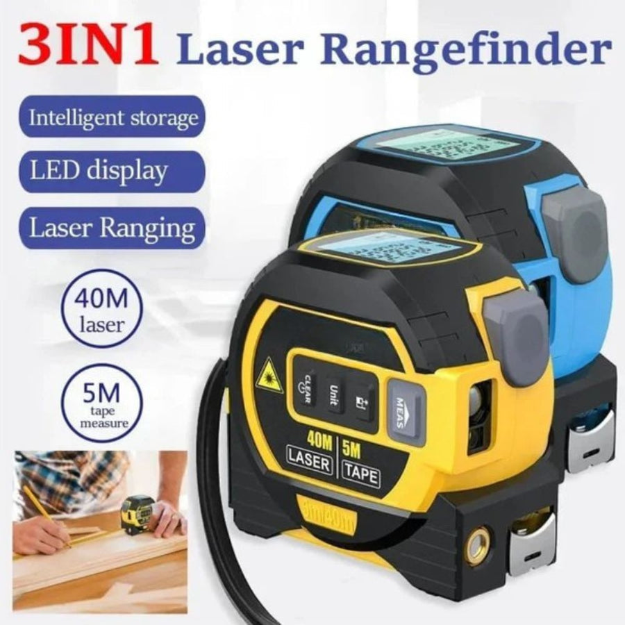 PrecisionPro 3-in-1 Laser Measurement Tool with LCD Display