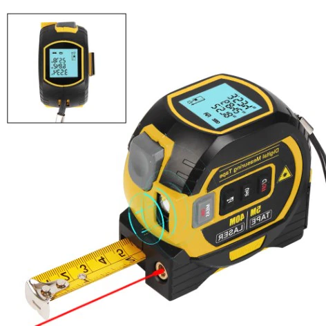 PrecisionPro 3-in-1 Laser Measurement Tool with LCD Display