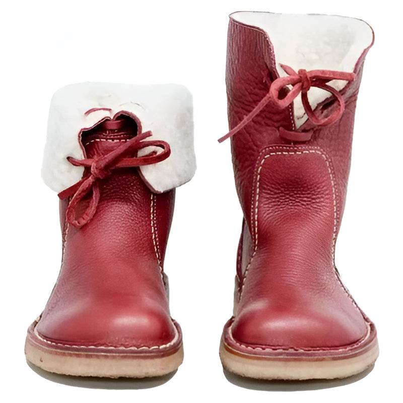 Heritage Waterproof Leather Boots with Cozy Wool Lining