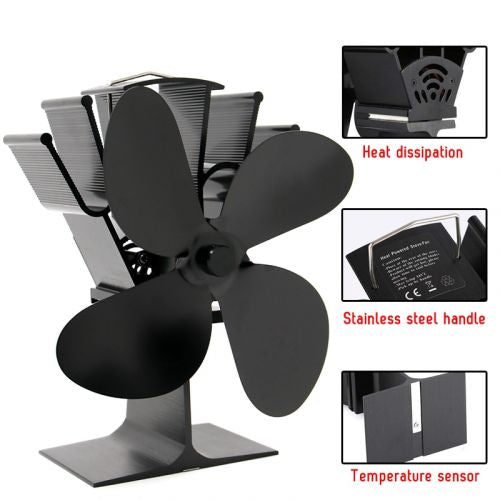 EcoHeat Wood Stove Fan for Efficient Warmth Distribution