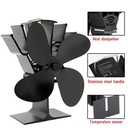 EcoHeat Wood Stove Fan for Efficient Warmth Distribution