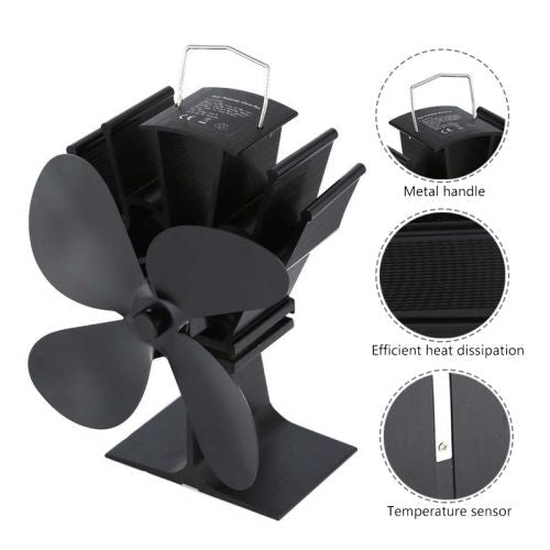 EcoHeat Wood Stove Fan for Efficient Warmth Distribution