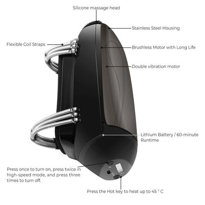 SootheEase Wireless Vibration & Heat Massager for Total Relaxation