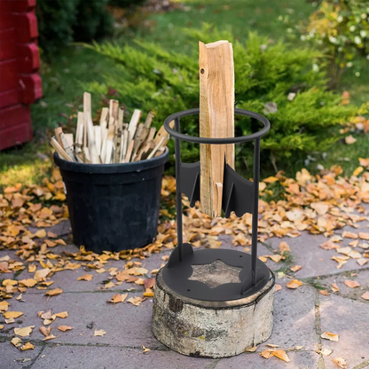 Reliable Cast Iron Firewood Splitting Tool for Safe Kindling