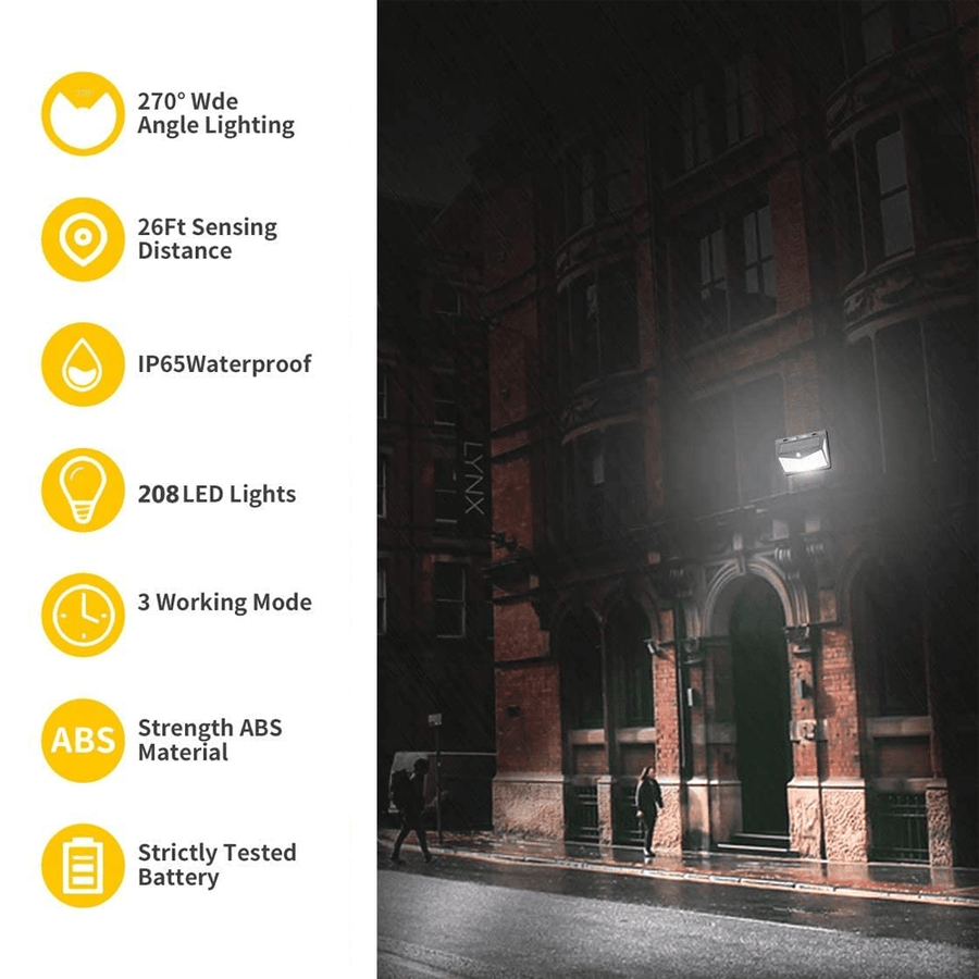 BrightGuard Solar Motion Sensor Light for Outdoor Spaces
