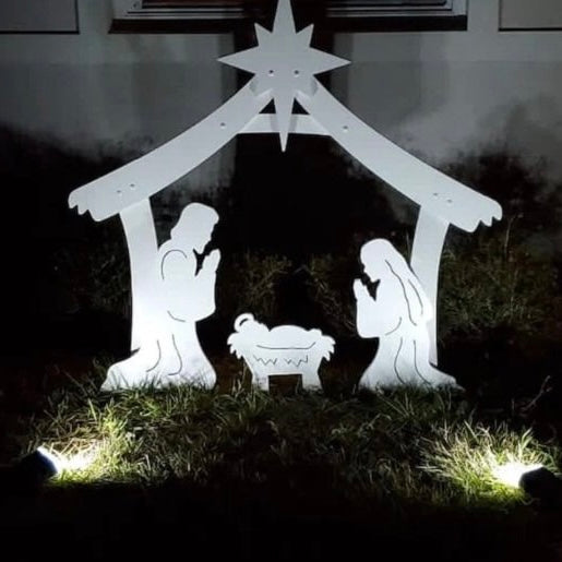 Serene Outdoor Nativity Scene for Christmas Celebration