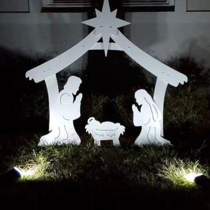 Serene Outdoor Nativity Scene for Christmas Celebration