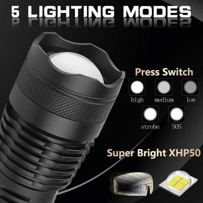 UltraBright 90000 Lumens Rechargeable LED Flashlight