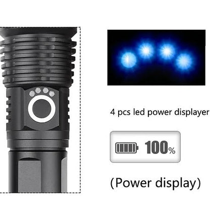 UltraBright 90000 Lumens Rechargeable LED Flashlight