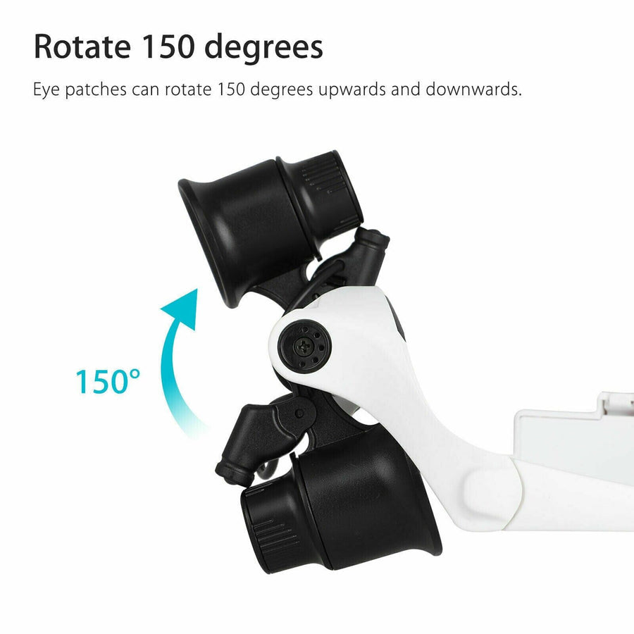 Precision Vision Headband Magnifier with LED and 8 Lenses