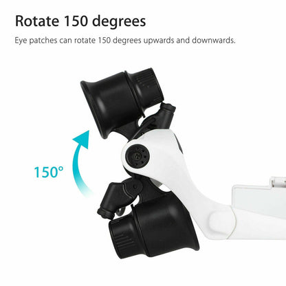 Precision Vision Headband Magnifier with LED and 8 Lenses