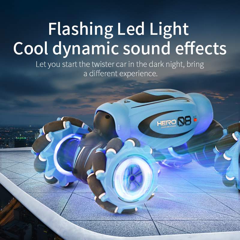 Dynamic Motion Stunt Racer, Dual-Sided Remote Control Vehicle