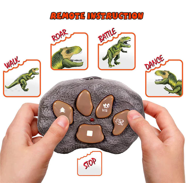 Jurassic Roar Remote-Controlled Dinosaur Toy with LED Lights