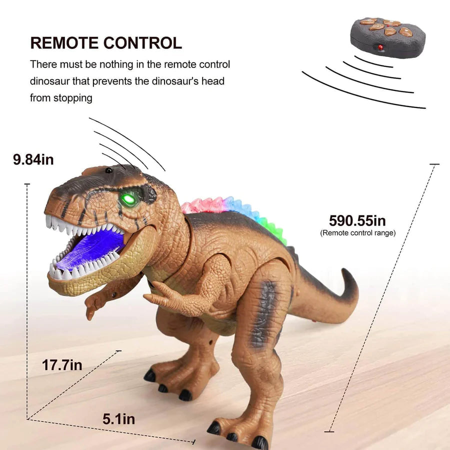 Jurassic Roar Remote-Controlled Dinosaur Toy with LED Lights