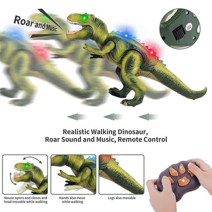 Jurassic Roar Remote-Controlled Dinosaur Toy with LED Lights