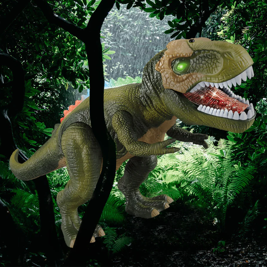 Jurassic Roar Remote-Controlled Dinosaur Toy with LED Lights
