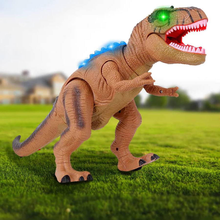 Jurassic Roar Remote-Controlled Dinosaur Toy with LED Lights