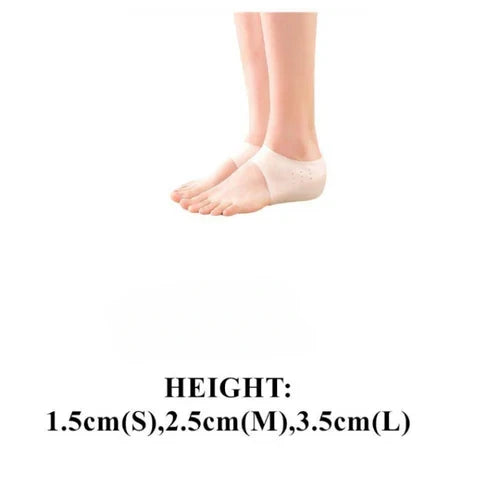 Height Boosting Insoles for Men and Women - Clear Silicone Shoe Inserts, Adds Up to 1.4 Inches