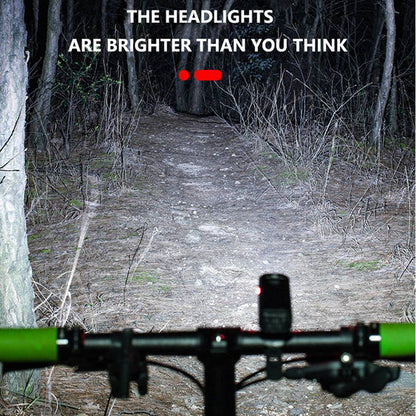 Illuminate Your Ride: 1000 Lumen Front and Rear Bicycle Light Set