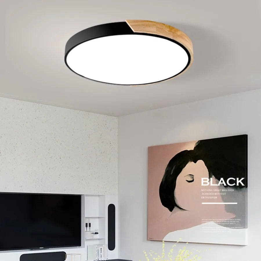 Contemporary Circular Ceiling Light with LED Technology