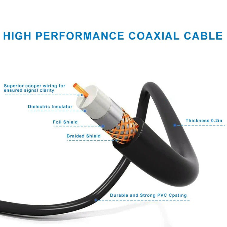 Motorized Signal Booster with 360-Degree Rotating HD TV Antenna