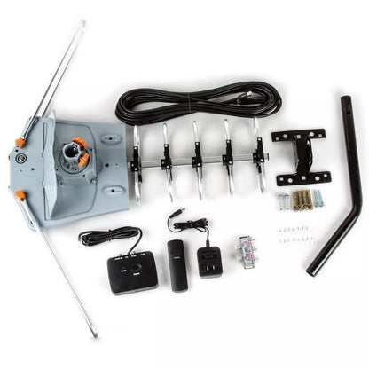 Motorized Signal Booster with 360-Degree Rotating HD TV Antenna