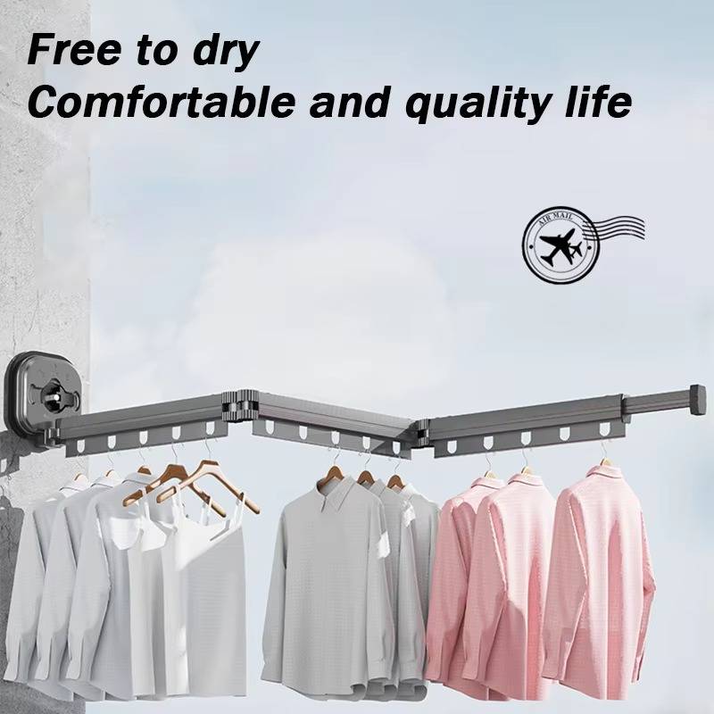 Wall-Mounted Drying Rack with 540° Foldable Design for Space Efficiency