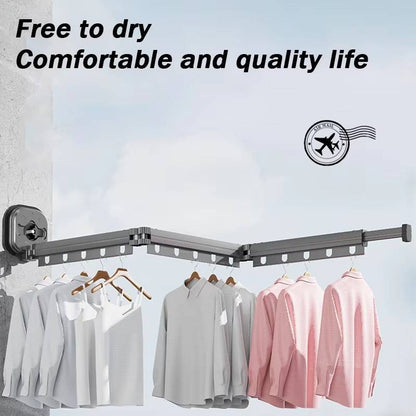 Wall-Mounted Drying Rack with 540° Foldable Design for Space Efficiency