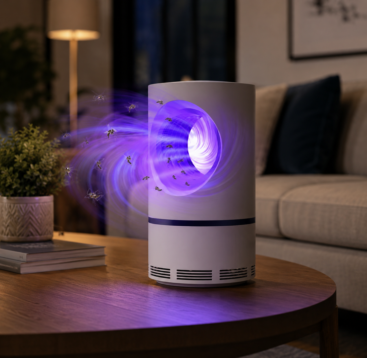 Indoor and Outdoor UV Insect Trap – USB Mosquito Killer with Vortex Fan