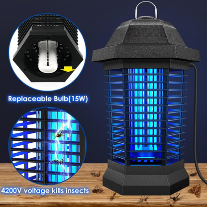 Eco-Friendly Insect Trap – Electric Bug Zapper 3500-3800V Power